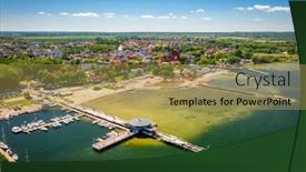  Presentation with puck - Presentation design featuring pier-by-the-baltic-sea background and a  colored foreground