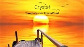  Presentation with dawn - Slides having pier in the sea dawn background and a yellow colored foreground