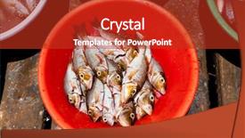  Presentation with fish port - Beautiful PPT layouts featuring pier market bazar port backdrop and a crimson colored foreground