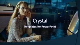  Presentation with beauty - Amazing PPT theme having pier near yachts and boat backdrop and a wine colored foreground