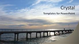  Presentation with australia - Presentation consisting of pier ocean - jetty at port julia south background and a  colored foreground