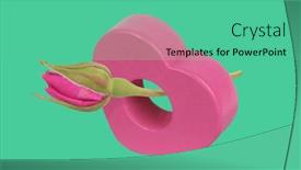  Presentation with romance - Theme enhanced with pierced-wooden-heart-of-love background and a seafoam green colored foreground