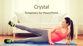  Presentation with teenage girl - Theme featuring piernas - fitness home and diet concept background and a cream colored foreground