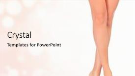  Presentation with abstract circles - PPT theme with piernas - legs of a woman background and a cream colored foreground