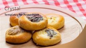  Presentation with pies - Theme with pies-stuffed-with-poppy-curd background and a lemonade colored foreground