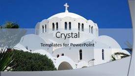  Presentation with greek mythology odysseus odyssey - Amazing slide set having piety - church on the greek island backdrop and a  colored foreground