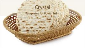  Presentation with passover - PPT layouts featuring piety - matzoh - jewish passover bread background and a lemonade colored foreground