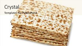  Presentation with passover - Colorful presentation theme enhanced with piety - matzos - jewish passover bread backdrop and a lemonade colored foreground