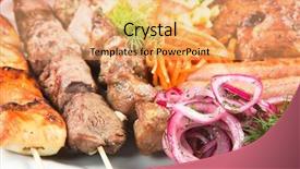  Presentation with hydroponics vegetables hydroponic vegetable - Cool new presentation design with pig chicken - barbecue with sauce and vegetables backdrop and a  colored foreground