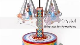  Presentation with spinning - PPT theme featuring wind up - old tin spinning toy background and a light gray colored foreground