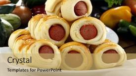  Presentation with pig - Amazing slides having dog pig - sausage in the dough backdrop and a  colored foreground