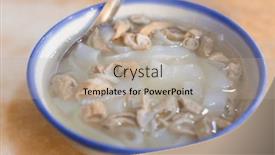  Presentation with pig - Presentation enhanced with pig-intestines-with-rice-flat background and a mint green colored foreground