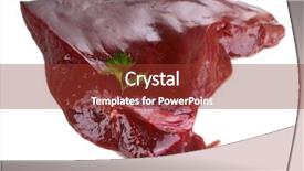  Presentation with octopus on isolated white - PPT layouts featuring pig iron - raw liver isolated on white background and a tawny brown colored foreground