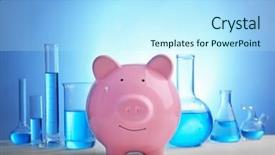 Presentation with saving water - Beautiful theme featuring pig money box and water backdrop and a arctic colored foreground
