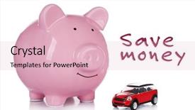  Presentation with pig - Colorful theme enhanced with pig-moneybox-and-toy-car backdrop and a lemonade colored foreground
