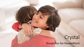  Presentation with big brothers - Theme featuring piggy back - brothers at home playing together background and a  colored foreground