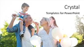  Presentation with family day - Cool new presentation theme with piggy back - happy family walking backdrop and a  colored foreground