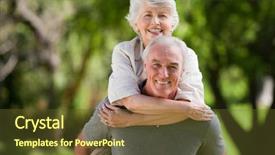  Presentation with wife - Presentation design having piggy back - man giving wife a piggyback background and a tawny brown colored foreground