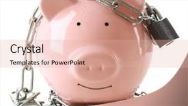  Presentation with piggy bank - Cool new PPT layouts with piggy bank and chains isolated backdrop and a lemonade colored foreground