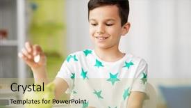  Presentation with health money insurance concept - Presentation design having piggy bank at home background and a soft green colored foreground