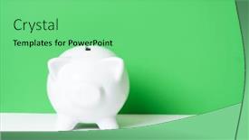  Presentation with banking - Presentation design enhanced with piggy-bank-can-be-used background and a seafoam green colored foreground