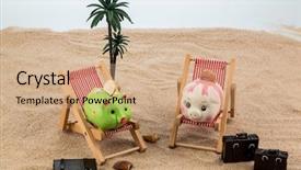  Presentation with cost - Presentation enhanced with piggy bank is located background and a coral colored foreground