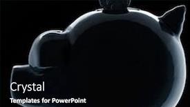  Presentation with stuck - Beautiful presentation theme featuring piggy-bank-silhouette-on-black backdrop and a black colored foreground
