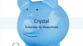  Presentation with piggy bank - Amazing theme having piggy bank style money box backdrop and a light blue colored foreground