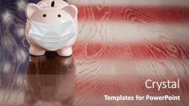  Presentation with reflecting - Amazing PPT layouts having piggy-bank-wearing-medical-face backdrop and a coral colored foreground