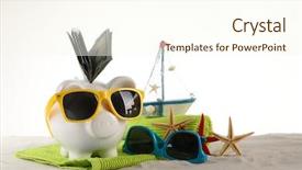  Presentation with piggy bank is evil - Cool new theme with piggy bank with inserted dollar backdrop and a cream colored foreground