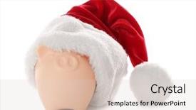  Presentation with piggy bank - Presentation featuring piggy bank with santa hat background and a  colored foreground