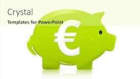  Presentation with piggy bank broken piggybank - Theme having piggy bank background and a blonde colored foreground