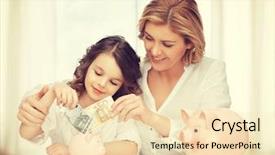  Presentation with piggy bank is evil - Amazing PPT theme having prepare product for packaging process backdrop and a coral colored foreground.