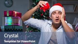  Presentation with gifs christmas - Beautiful theme featuring piggy banks santa hat - man with many christmas gifts backdrop and a  colored foreground