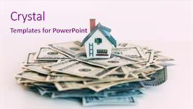  Presentation with cash - Audience pleasing slides consisting of piggy moneybox with dollar cash backdrop and a pink colored foreground