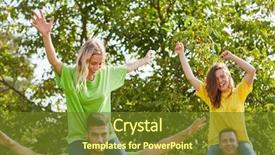  Presentation with teambuilding - Audience pleasing slide set consisting of piggybacking game on a teambuilding backdrop and a tawny brown colored foreground