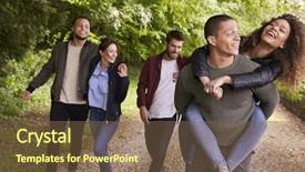  Presentation with country - Theme consisting of piggybacking in a country lane background and a  colored foreground