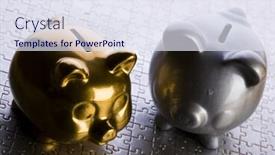  Presentation with pigs - Presentation with pigs bank background and a sky blue colored foreground