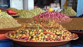  Presentation with rabat - PPT theme with piickled-olives-with-spices-hot background and a gold colored foreground