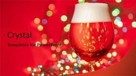  Presentation with ale - Theme with pil - snifter glass of pale lager background and a crimson colored foreground