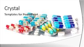  Presentation with antibiotic - PPT theme consisting of pil of antibiotic isolated background and a white colored foreground