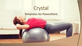  Presentation with diet - Cool new theme with pilates - fitness home and diet concept backdrop and a cream colored foreground