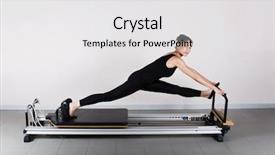  Presentation with gymnastics - Cool new presentation design with pilates gymnastics is a germanic backdrop and a  colored foreground