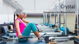  Presentation with village india women working - Beautiful slides featuring pilates reformer workout exercises women backdrop and a lemonade colored foreground