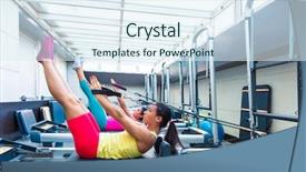  Presentation with village india women working - Theme featuring pilates reformer workout exercises women background and a sky blue colored foreground