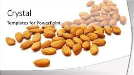  Presentation with almond - Amazing presentation design having pile almonds - heap of almond nuts backdrop and a white colored foreground