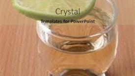  Presentation with tequila - Colorful slide set enhanced with pile-and-bottle-of-tequila backdrop and a coral colored foreground