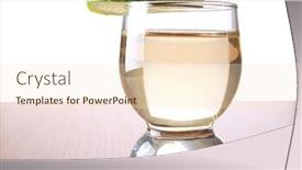  Presentation with tequila - Colorful presentation design enhanced with pile-and-bottle-of-tequila backdrop and a lemonade colored foreground