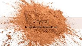  Presentation with cocoa - Presentation with pile-cocoa-powder-on-white background and a coral colored foreground