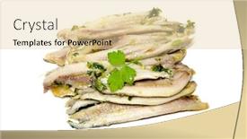  Presentation with pile - Amazing slide deck having pile-of-anchovies-in-vinegar backdrop and a lemonade colored foreground